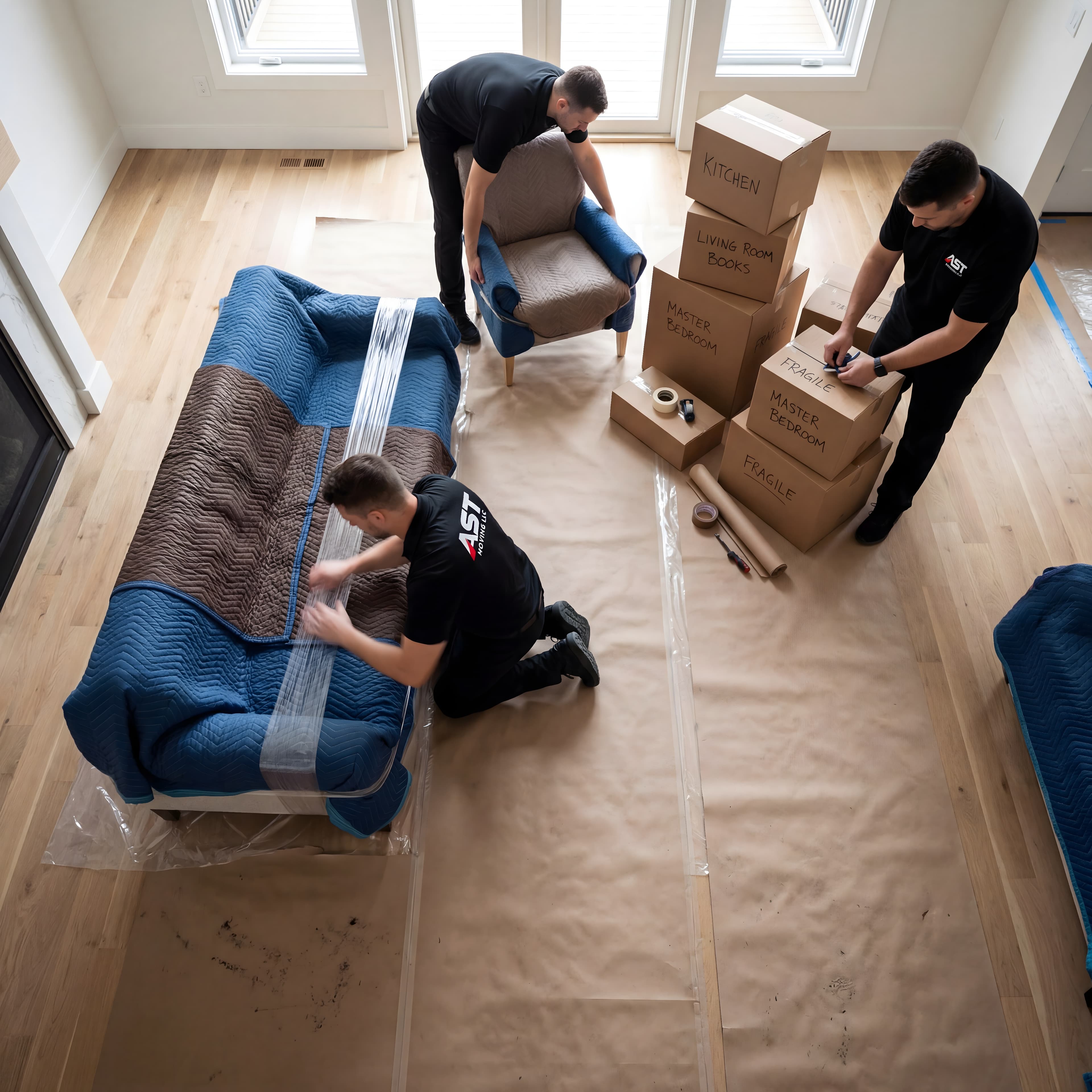 AST Moving crew loading a truck